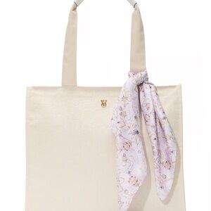 Victoria’s Secret Jacquard Tote with Floral Scarf